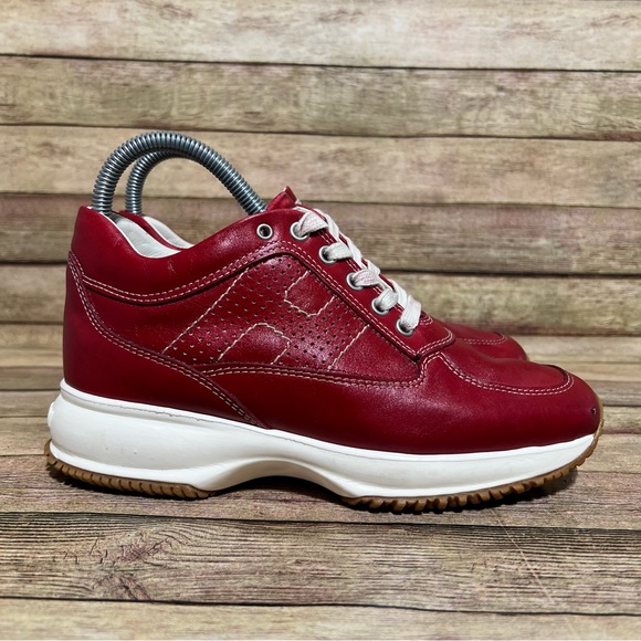 Hogan Red Leather Trainers - Picture 3 of 8